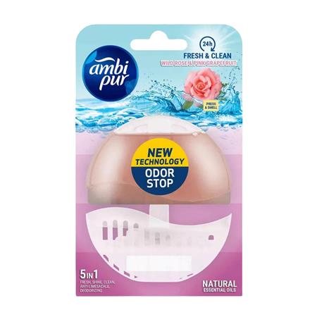 WC illatosító gél, 55 ml, AMBI PUR, rózsa és pink grapefruit